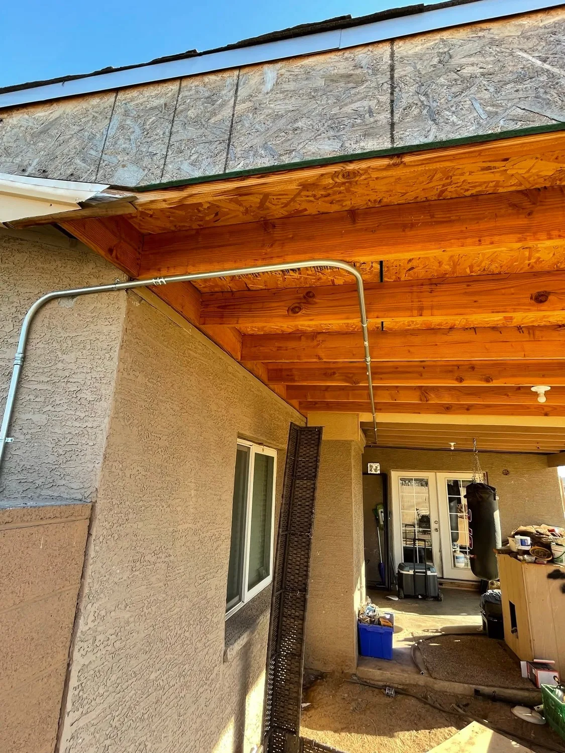 Covered patio wiring and lighting by Gray Electric