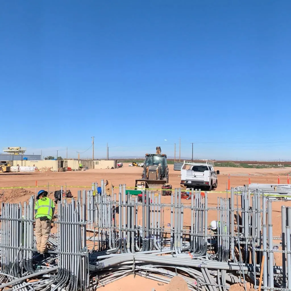 Gray Electric crew on a new construction site